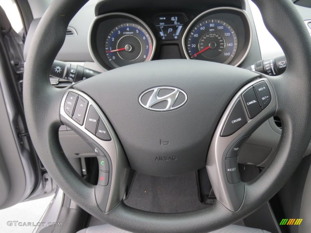 2013 Elantra GLS - Titanium Gray Metallic / Gray photo #27