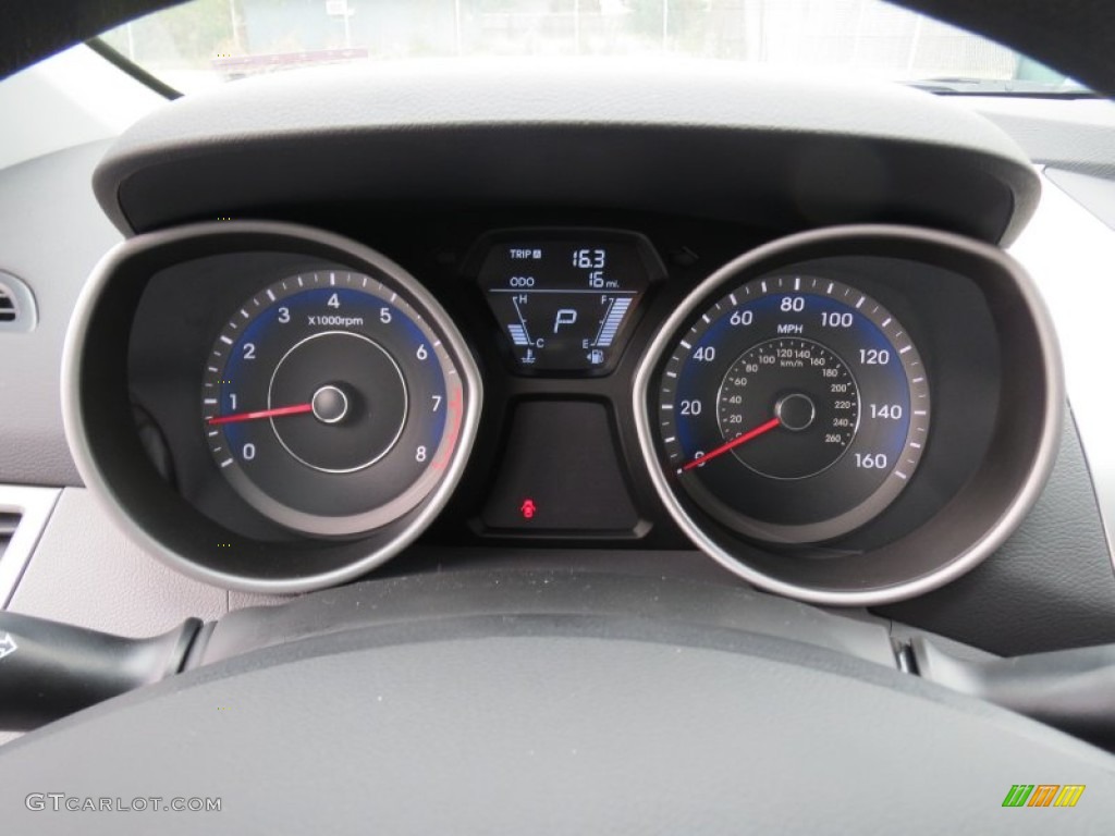 2013 Elantra GLS - Titanium Gray Metallic / Gray photo #28