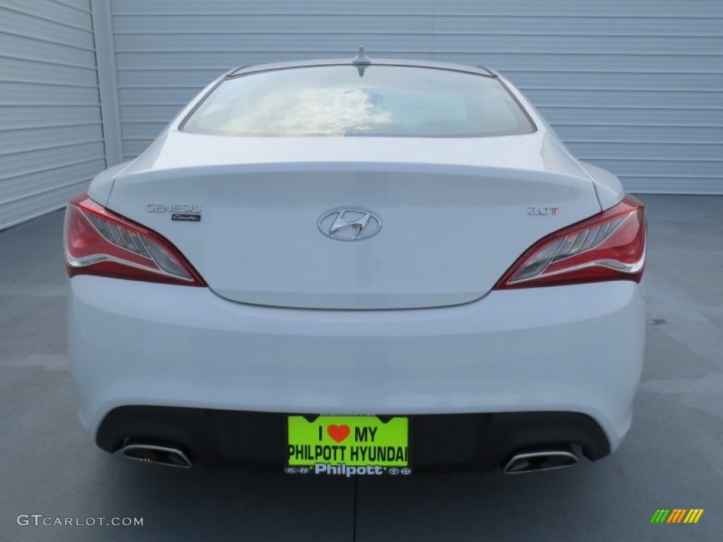 2013 Genesis Coupe 2.0T - Monaco White / Black Cloth photo #4