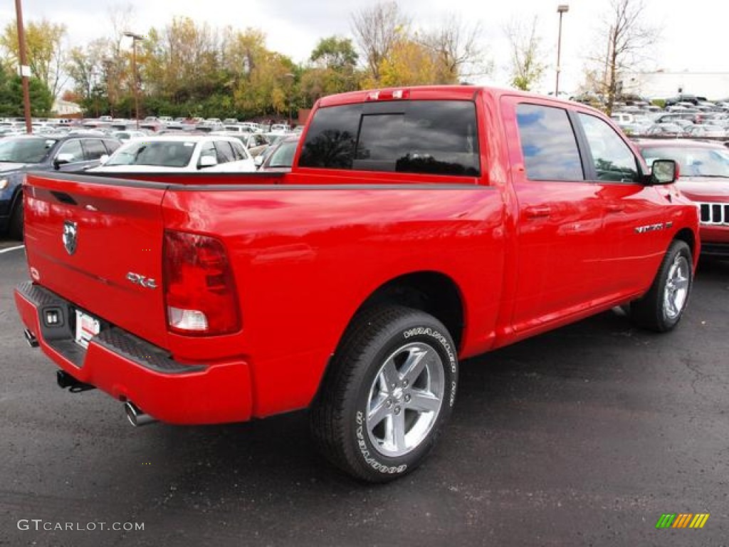 2012 Ram 1500 Sport Crew Cab 4x4 - Flame Red / Dark Slate Gray photo #3