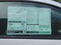  2013 Genesis Coupe 2.0T Window Sticker