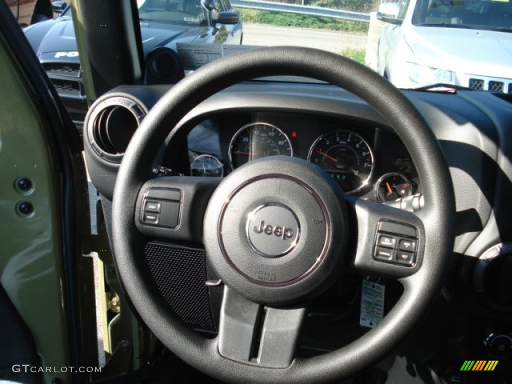 2013 Jeep Wrangler Sport 4x4 Black Steering Wheel Photo #72776640