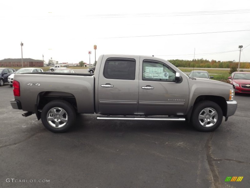 2013 Silverado 1500 LT Crew Cab 4x4 - Graystone Metallic / Light Titanium/Dark Titanium photo #4