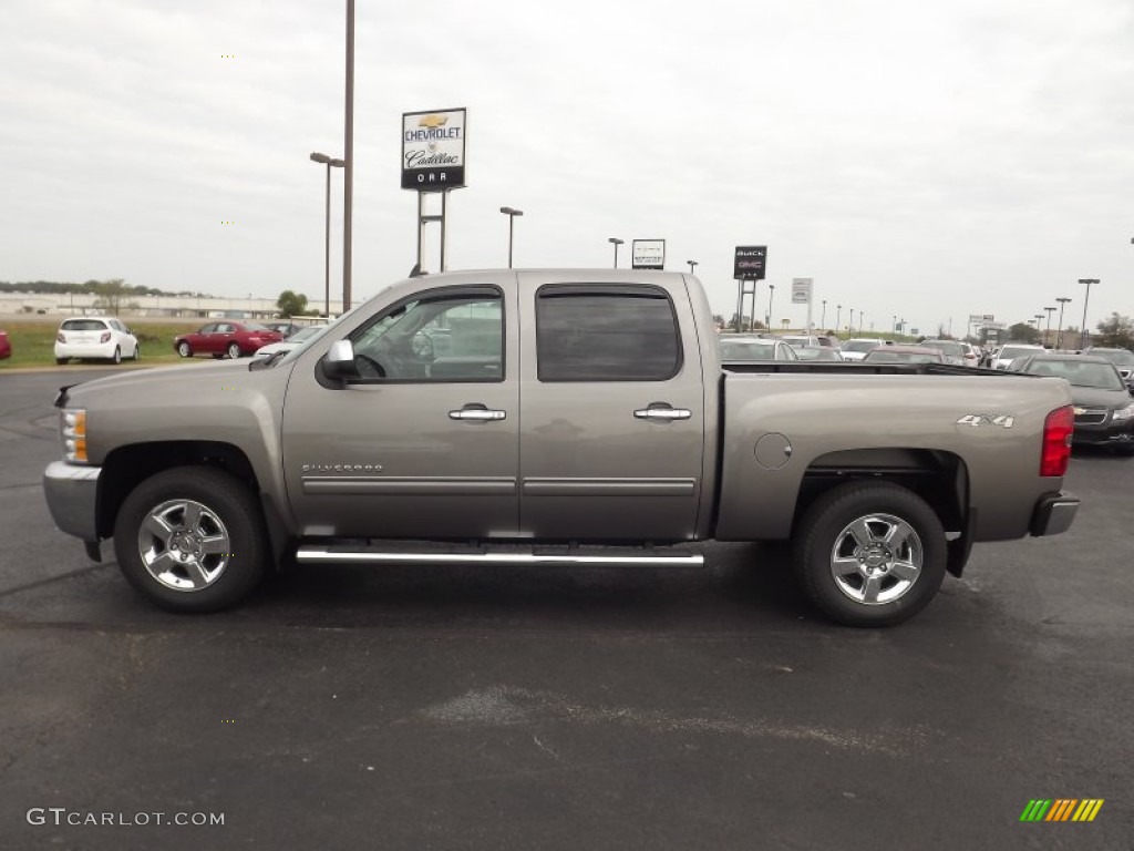 2013 Silverado 1500 LT Crew Cab 4x4 - Graystone Metallic / Light Titanium/Dark Titanium photo #8