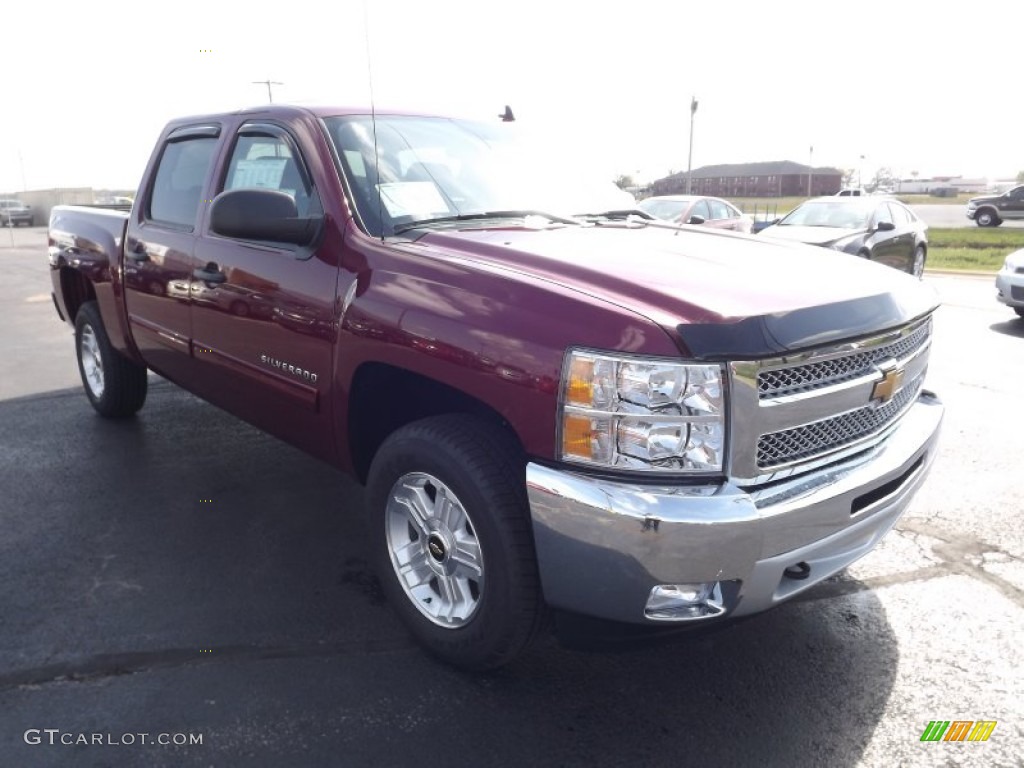 2013 Silverado 1500 LT Crew Cab 4x4 - Deep Ruby Metallic / Ebony photo #3