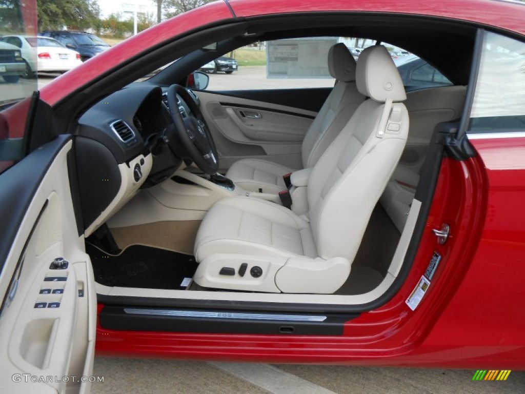 Cornsilk Beige Interior 2013 Volkswagen Eos Lux Photo #72780661