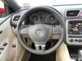 2013 Volkswagen Eos Cornsilk Beige Interior Steering Wheel Photo