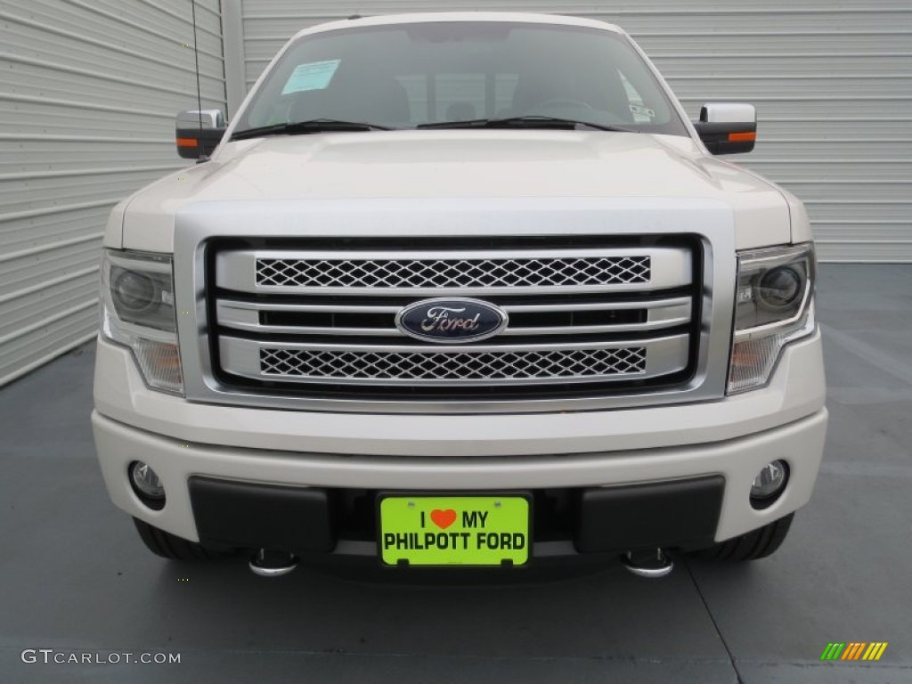 2013 F150 Platinum SuperCrew 4x4 - White Platinum Metallic Tri-Coat / Platinum Unique Black Leather photo #7