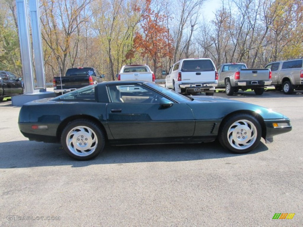 1996 Corvette Coupe - Polo Green Metallic / Light Beige photo #8