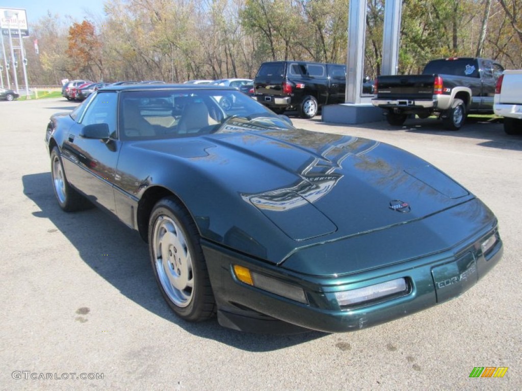 1996 Corvette Coupe - Polo Green Metallic / Light Beige photo #9