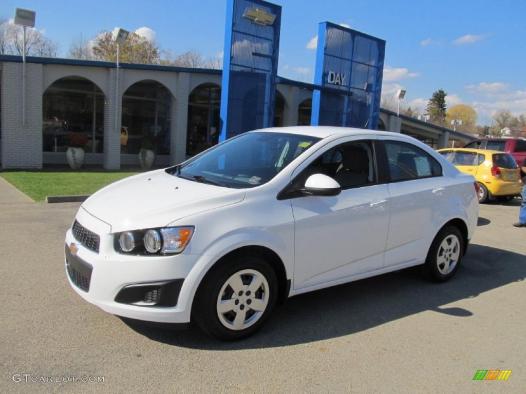 2013 Sonic LS Sedan - Summit White / Jet Black/Dark Titanium photo #1