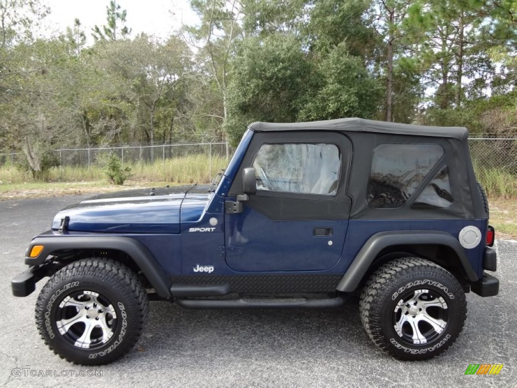 2004 Wrangler Sport 4x4 - Patriot Blue Pearl / Dark Slate Gray photo #2