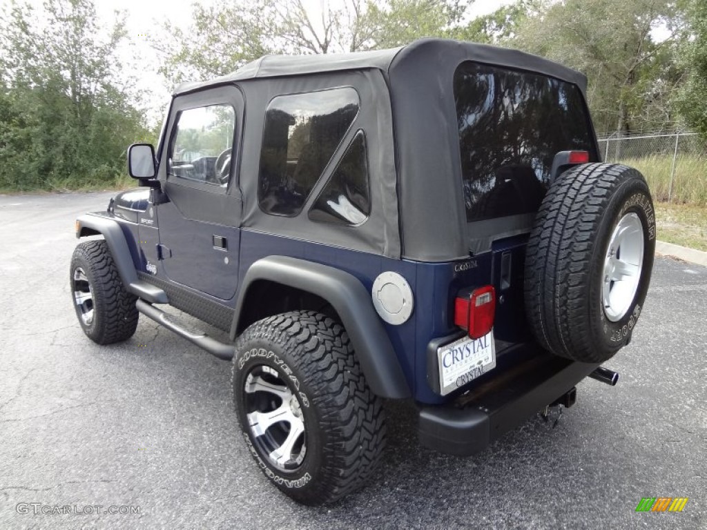 2004 Wrangler Sport 4x4 - Patriot Blue Pearl / Dark Slate Gray photo #3