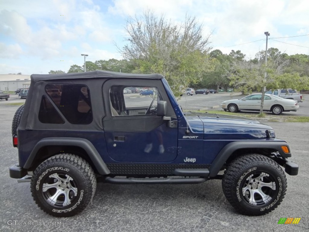 2004 Wrangler Sport 4x4 - Patriot Blue Pearl / Dark Slate Gray photo #9