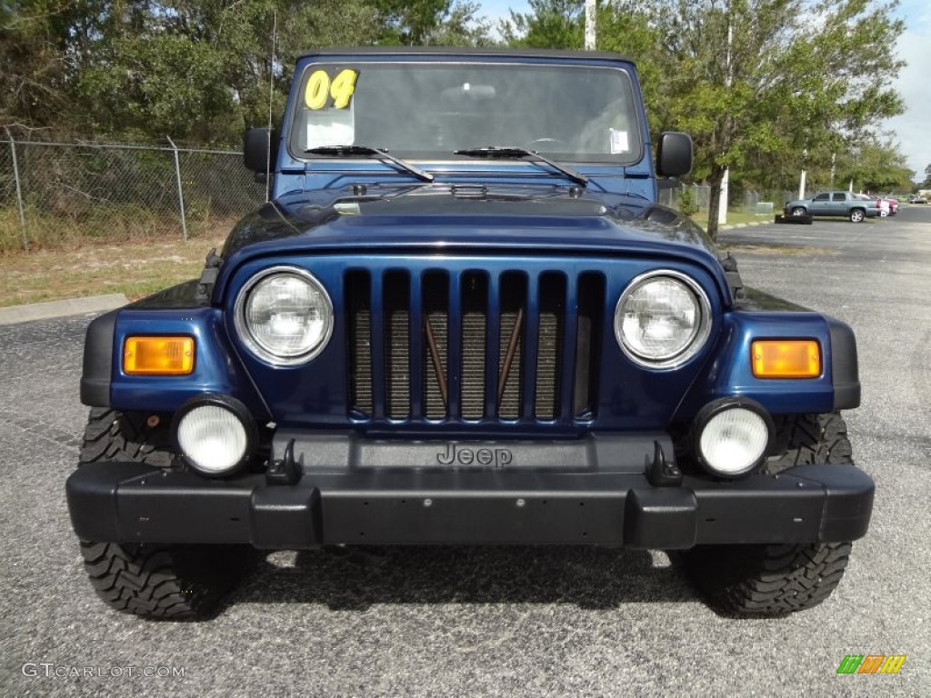 2004 Wrangler Sport 4x4 - Patriot Blue Pearl / Dark Slate Gray photo #13