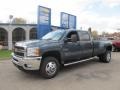 Blue Granite Metallic 2013 Chevrolet Silverado 3500HD LT Crew Cab 4x4 Dually