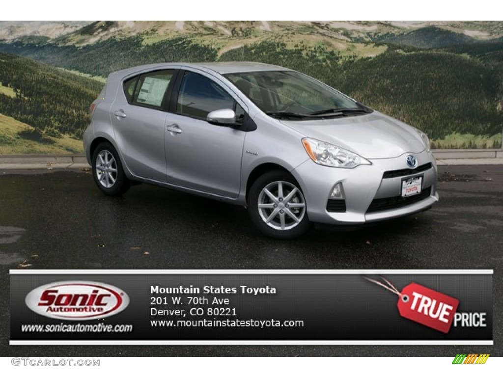 2012 Prius c Hybrid Three - Classic Silver Metallic / Light Blue Gray/Black photo #1