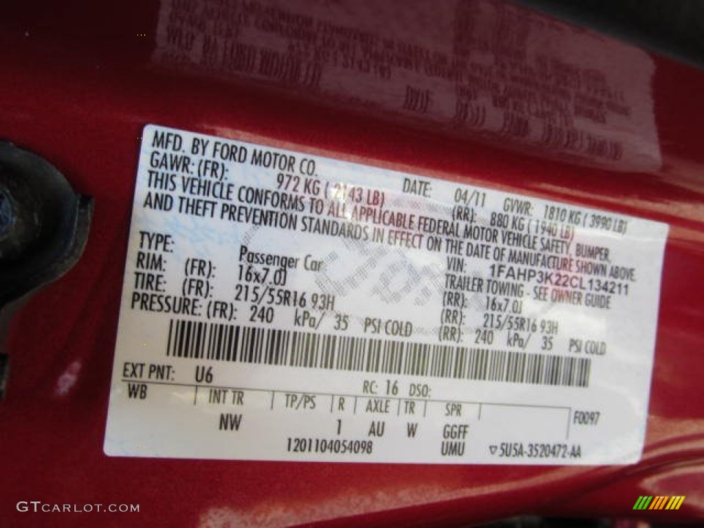 2012 Focus SE Sport 5-Door - Red Candy Metallic / Two-Tone Sport photo #19