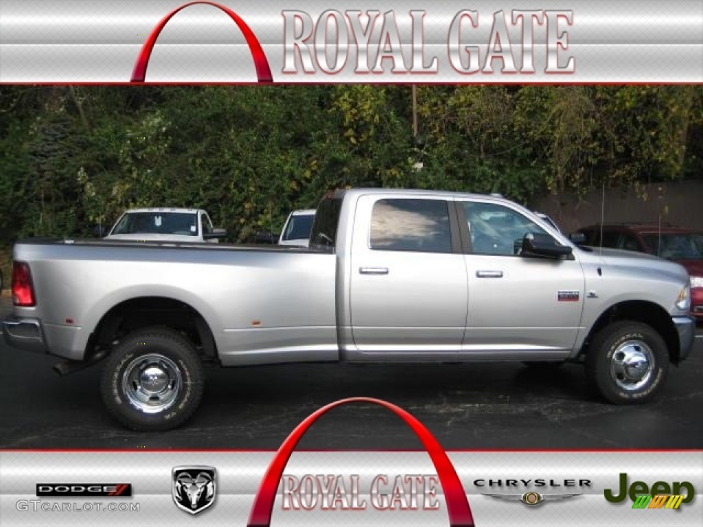 2012 Ram 3500 HD Lone Star Crew Cab 4x4 Dually - Bright Silver Metallic / Dark Slate/Medium Graystone photo #1