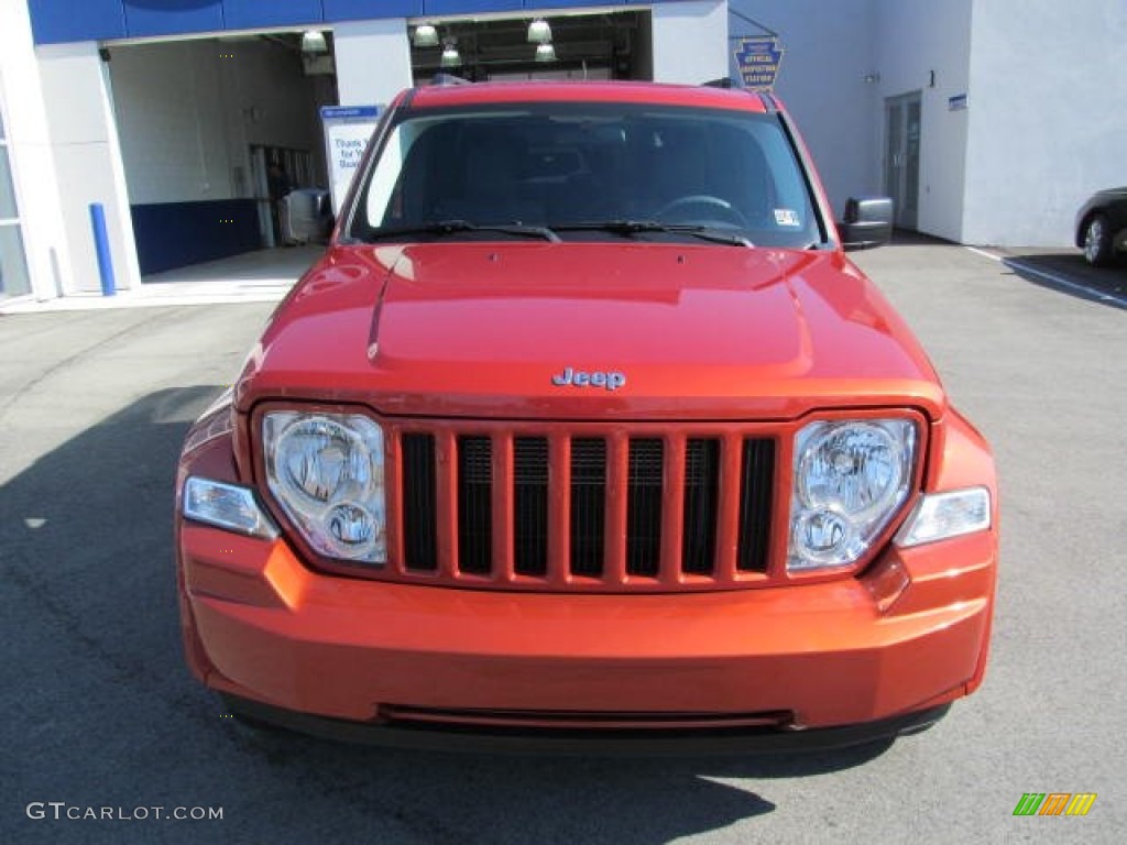 2009 Liberty Sport 4x4 - Sunburst Orange Pearl / Dark Slate Gray photo #5