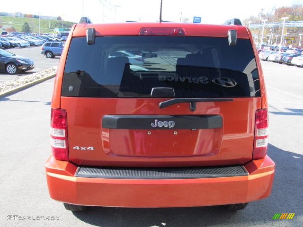 2009 Liberty Sport 4x4 - Sunburst Orange Pearl / Dark Slate Gray photo #8