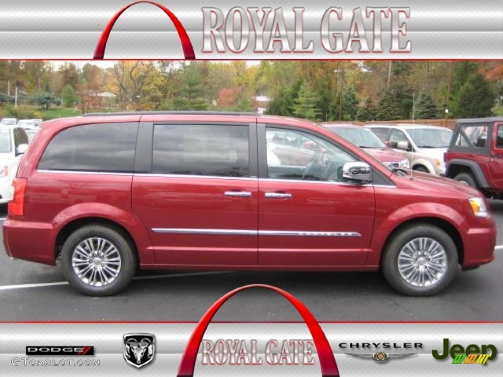 2013 Town & Country Touring - L - Deep Cherry Red Crystal Pearl / Dark Frost Beige/Medium Frost Beige photo #1