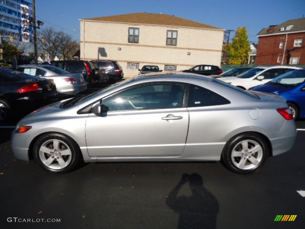 2007 Civic EX Coupe - Alabaster Silver Metallic / Black photo #2