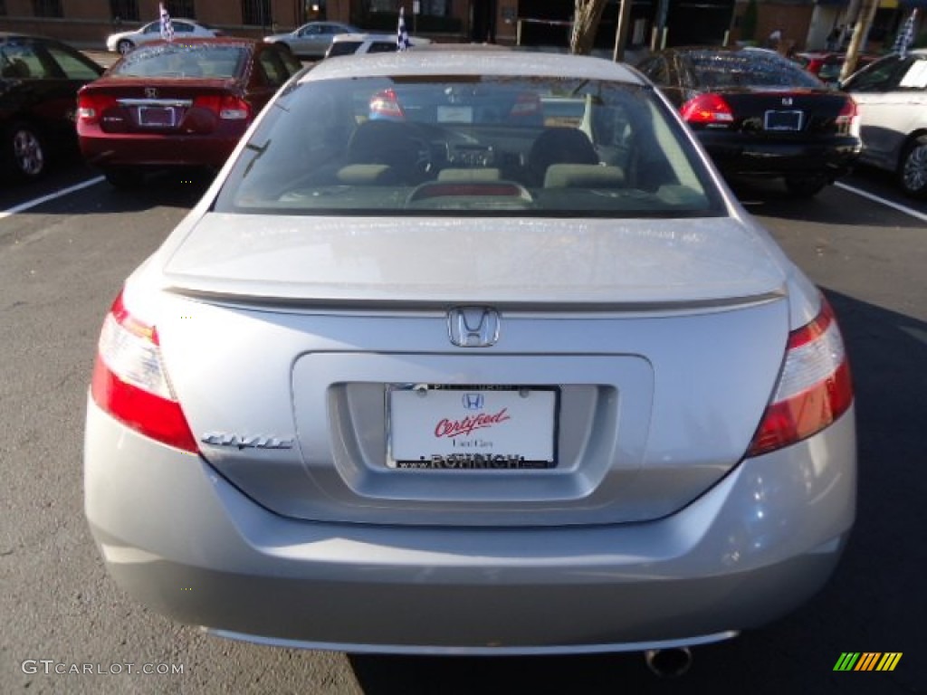 2007 Civic EX Coupe - Alabaster Silver Metallic / Black photo #17