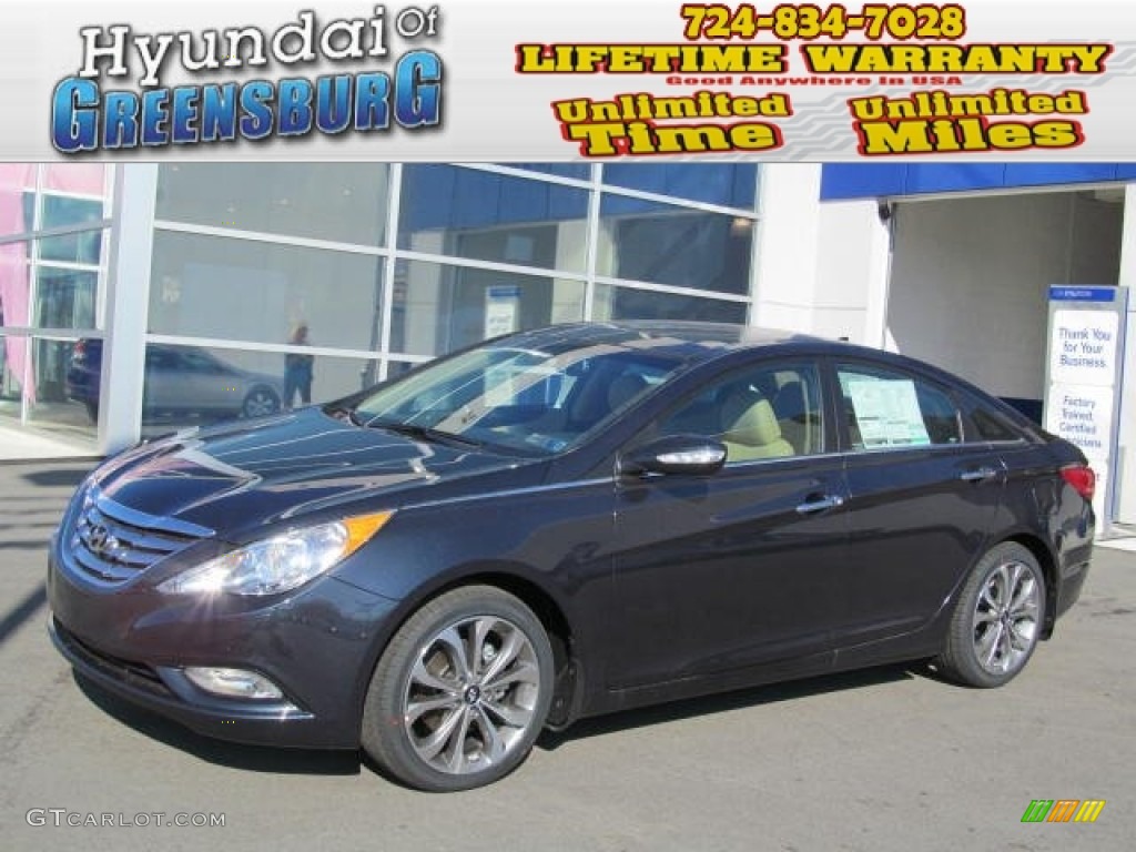 2013 Sonata Limited 2.0T - Pacific Blue Pearl / Camel photo #1