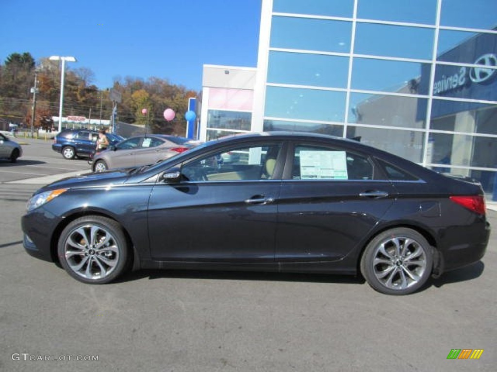 2013 Sonata Limited 2.0T - Pacific Blue Pearl / Camel photo #2
