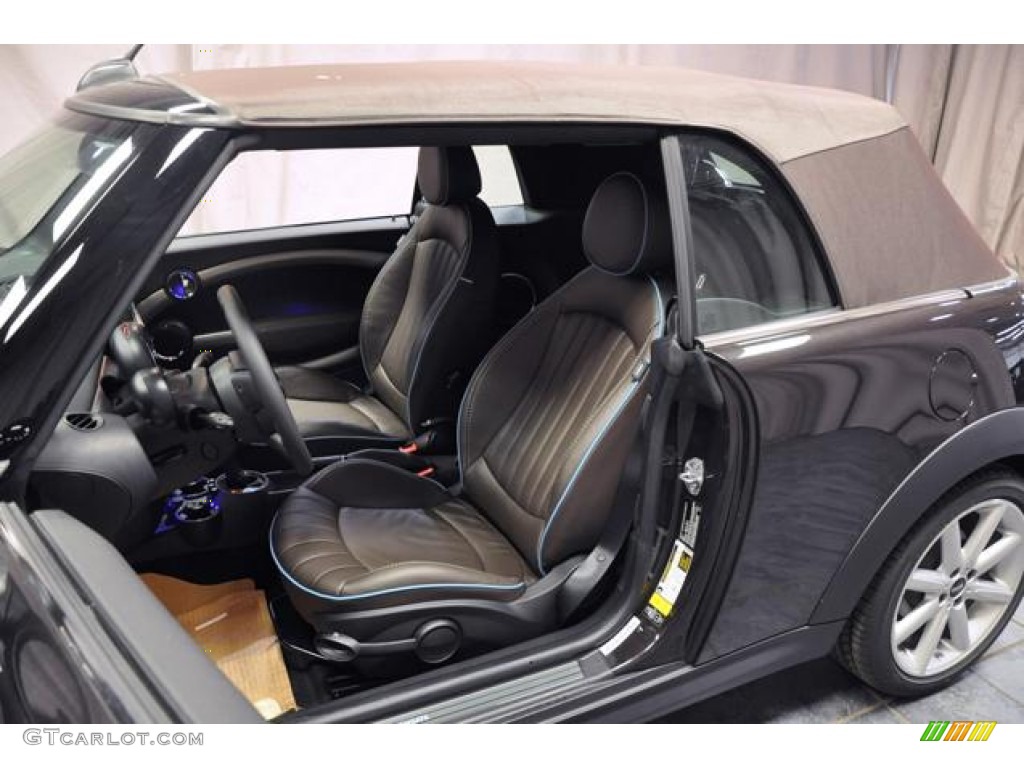 Dark Truffle Lounge Leather Interior 2013 Mini Cooper Convertible Highgate Package Photo #72793438