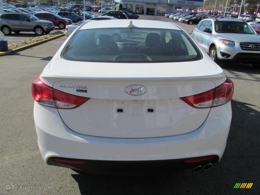 2013 Elantra Coupe GS - Monaco White / Gray photo #4