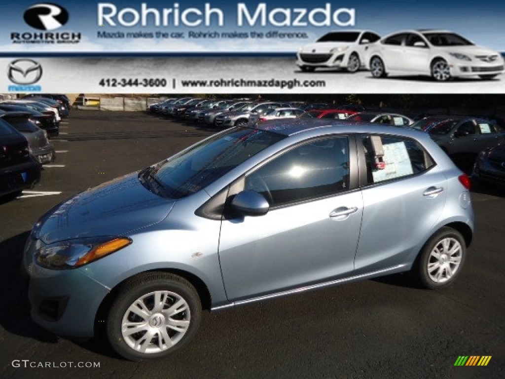 2013 MAZDA2 Sport - Clear Water Blue Metallic / Black photo #1