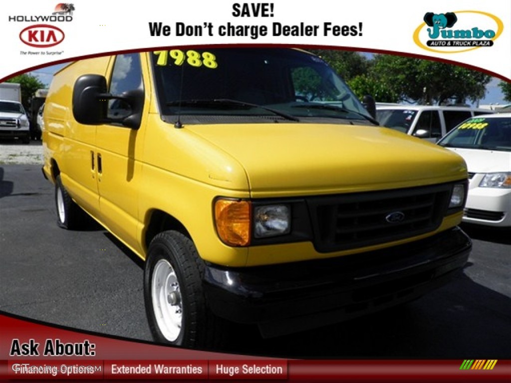 Fleet Yellow Ford E Series Van