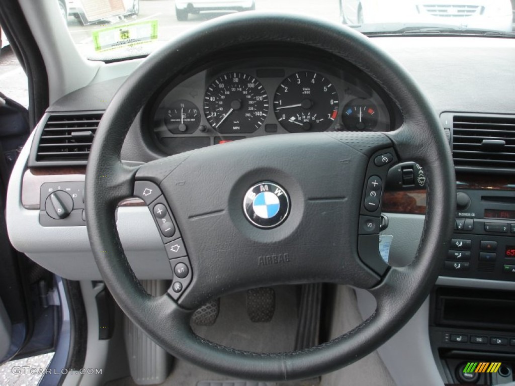 2004 BMW 3 Series 325xi Sedan Grey Steering Wheel Photo #72795058