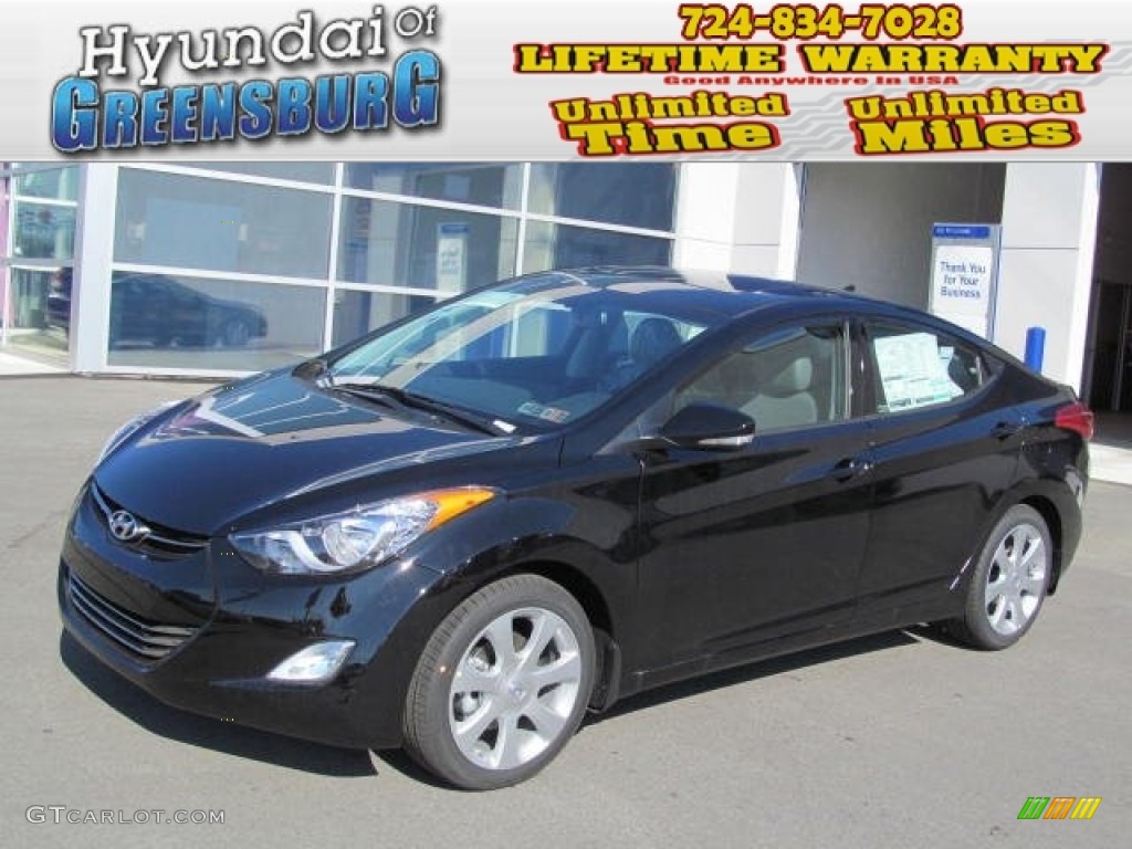 2013 Elantra Limited - Black / Gray photo #1