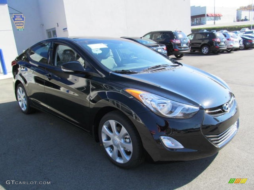 2013 Elantra Limited - Black / Gray photo #3