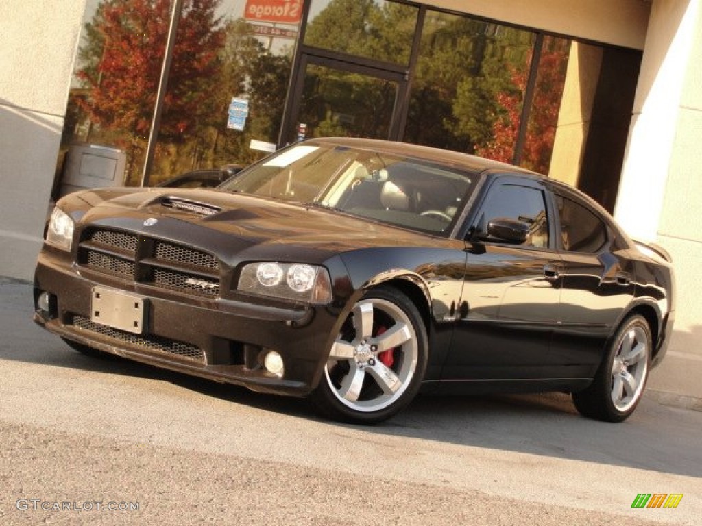 2007 Charger SRT-8 - Brilliant Black Crystal Pearl / Dark Slate Gray photo #1