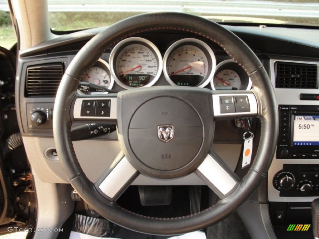 2007 Dodge Charger SRT-8 Dark Slate Gray Steering Wheel Photo #72796021