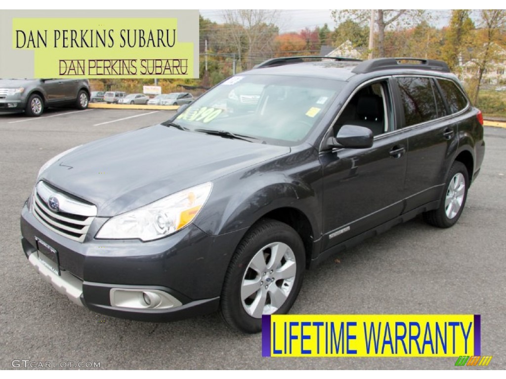 2011 Outback 2.5i Limited Wagon - Graphite Gray Metallic / Off Black photo #1