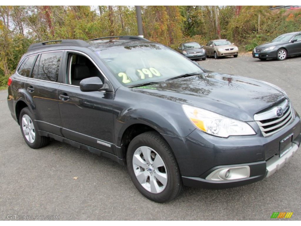2011 Outback 2.5i Limited Wagon - Graphite Gray Metallic / Off Black photo #3