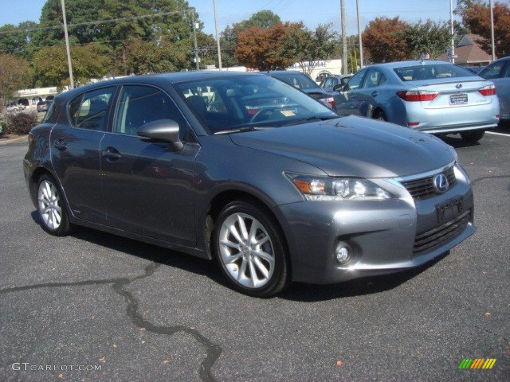 2012 CT 200h Hybrid Premium - Nebula Gray Pearl / Black photo #2