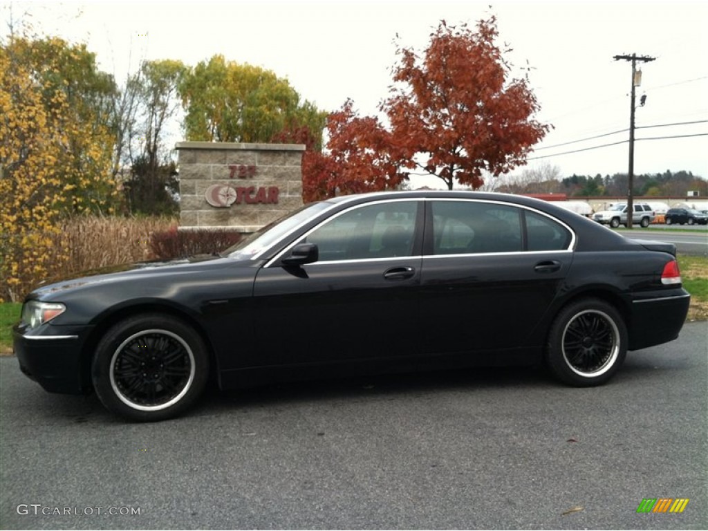 2005 7 Series 745Li Sedan - Jet Black / Black/Black photo #1