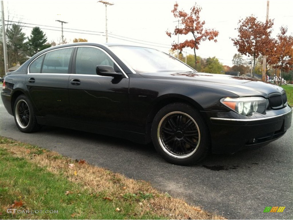 2005 7 Series 745Li Sedan - Jet Black / Black/Black photo #4