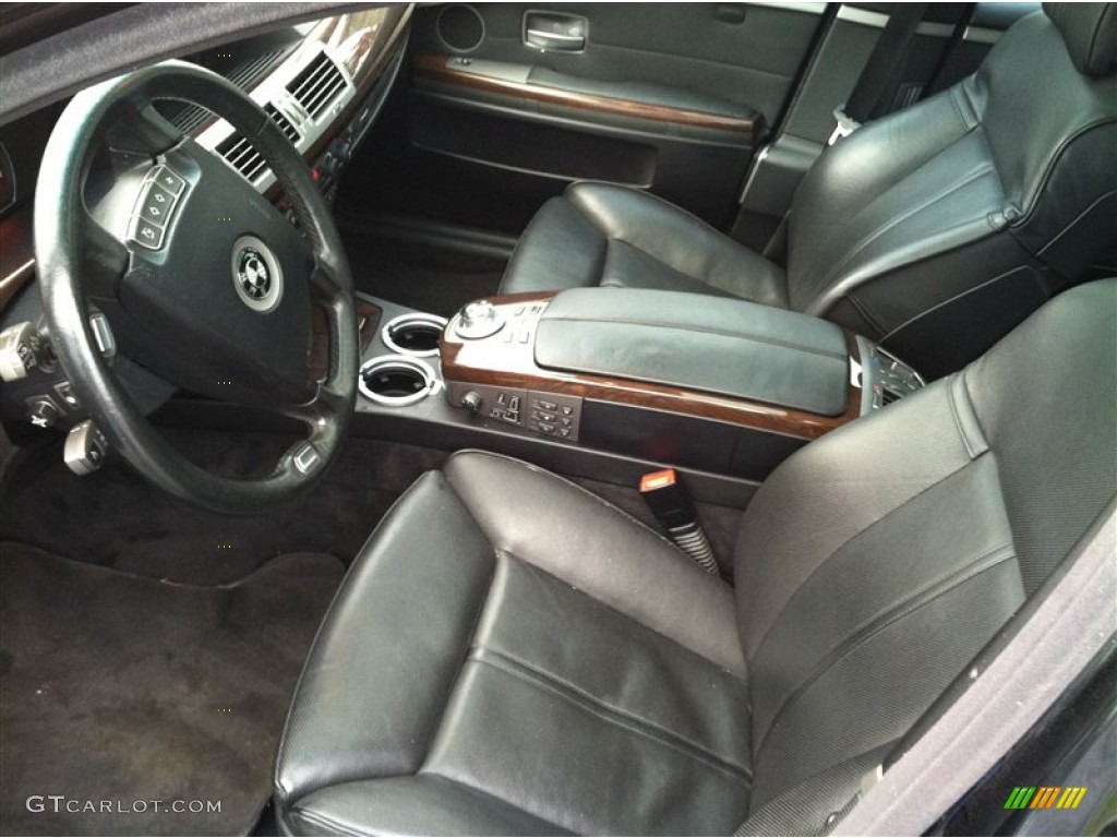2005 7 Series 745Li Sedan - Jet Black / Black/Black photo #7