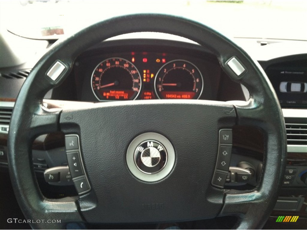 2005 7 Series 745Li Sedan - Jet Black / Black/Black photo #11