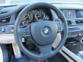 Oyster/Black Nappa Leather Steering Wheel Photo for 2010 BMW 7 Series #72803141