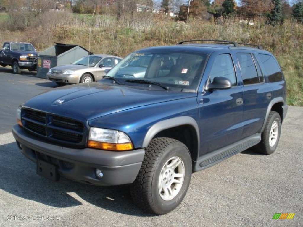 2003 Durango SXT 4x4 - Patriot Blue Pearlcoat / Dark Slate Gray photo #3