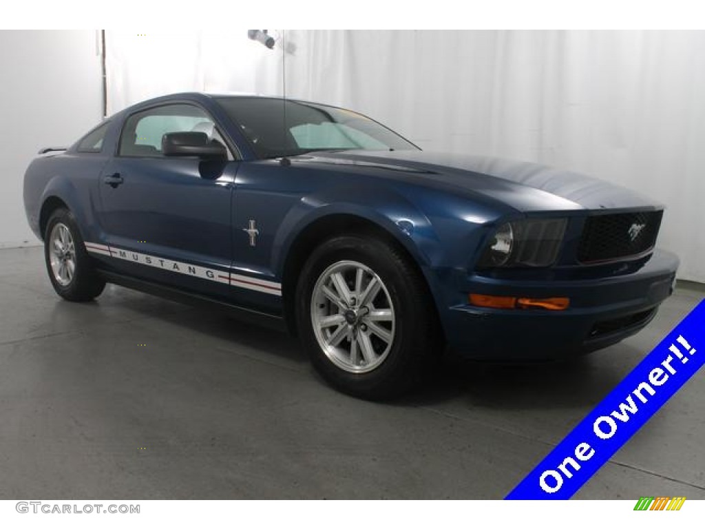 2006 Mustang V6 Deluxe Coupe - Vista Blue Metallic / Dark Charcoal photo #5