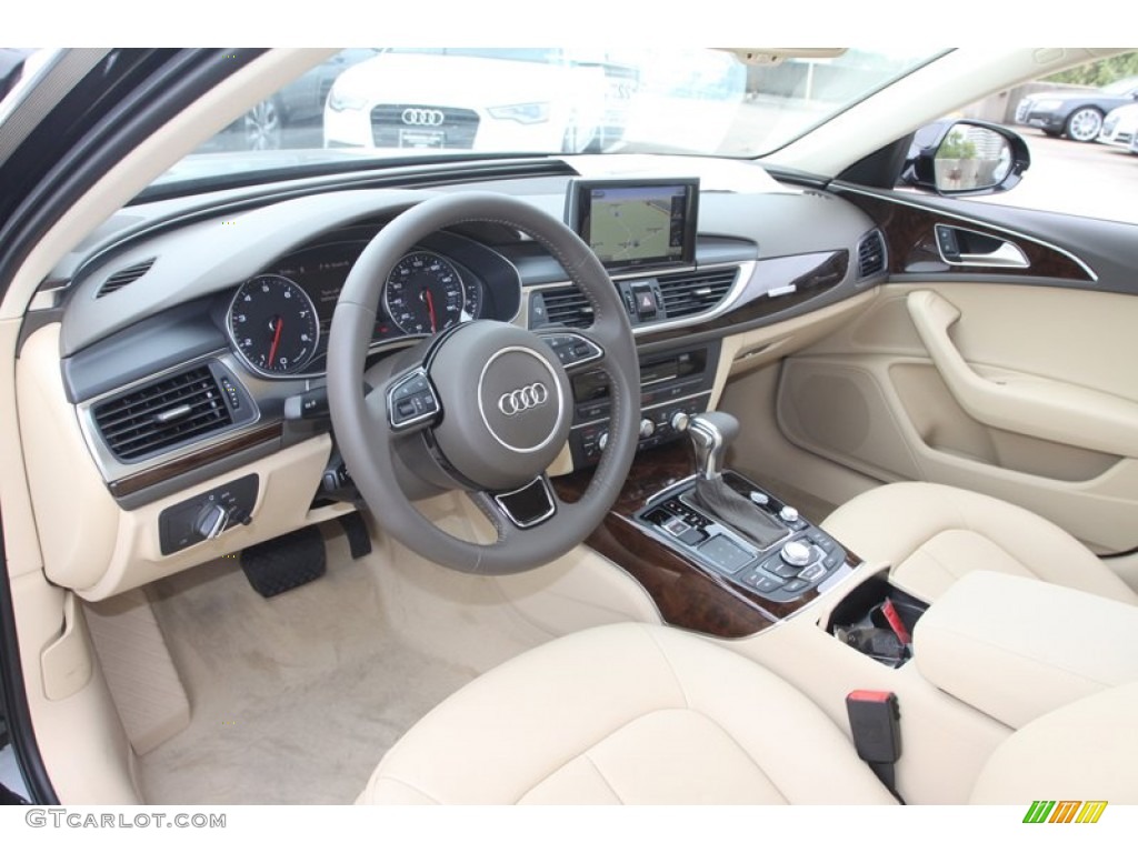 Velvet Beige Interior 2013 Audi A6 3.0T quattro Sedan Photo #72804487